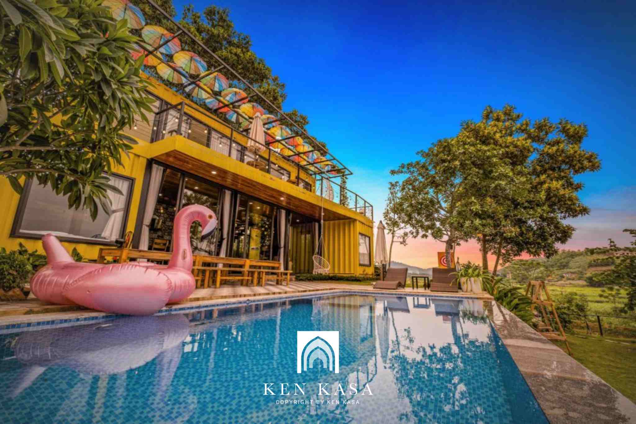 Không gian rộng rãi của homestay villa 
